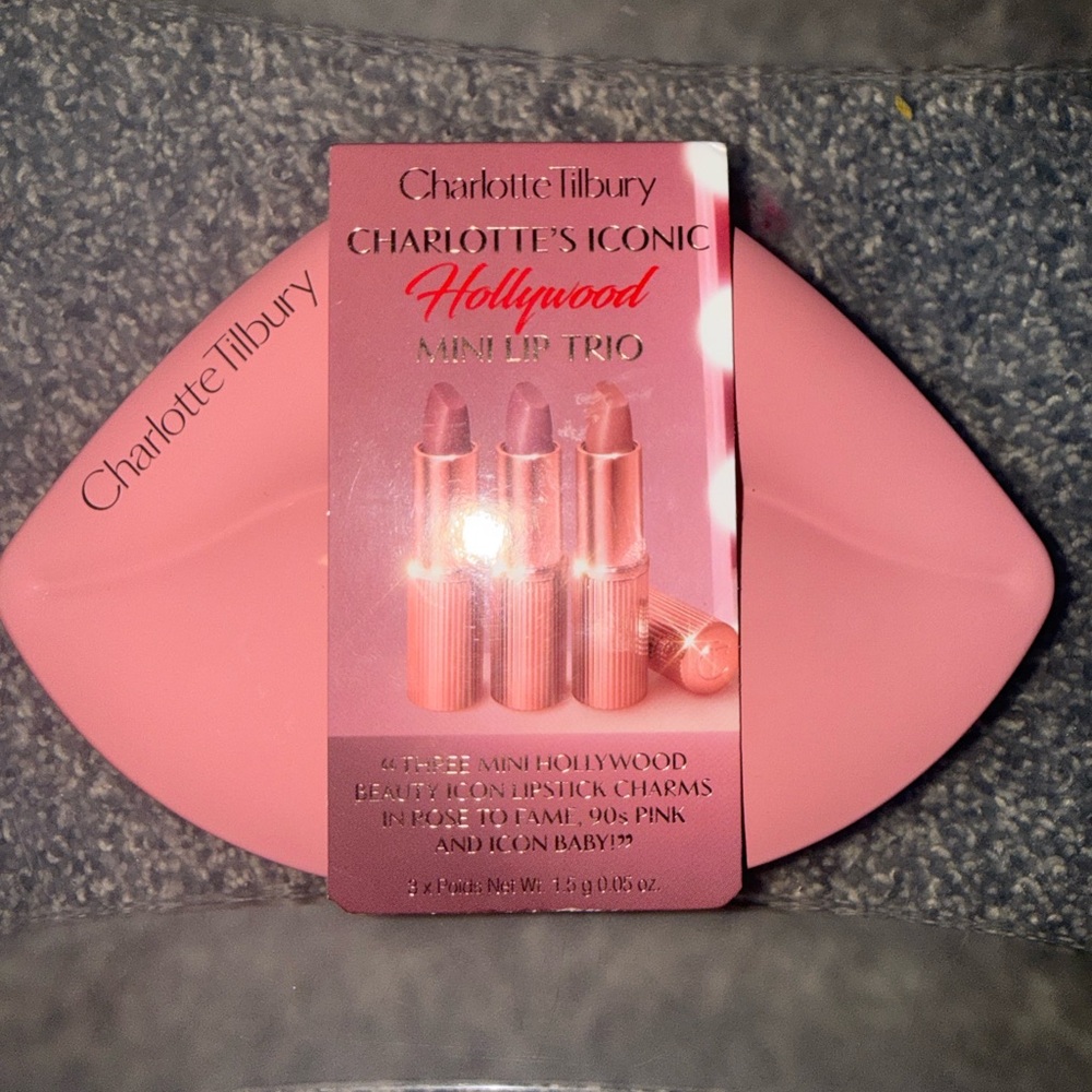 Charlotte Tilbury Iconic Hollywood Mini Lip Trio in Tin - $54 Value - Brand New - Picture 2 of 8